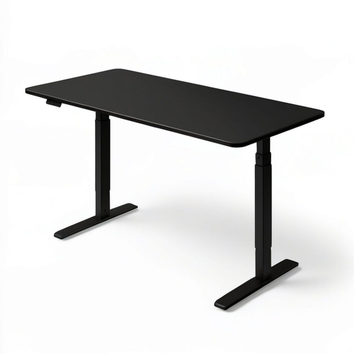 Elektrycznie regulowane biurko 120 x 60 cm, wysokość 72–118 cm, czarne